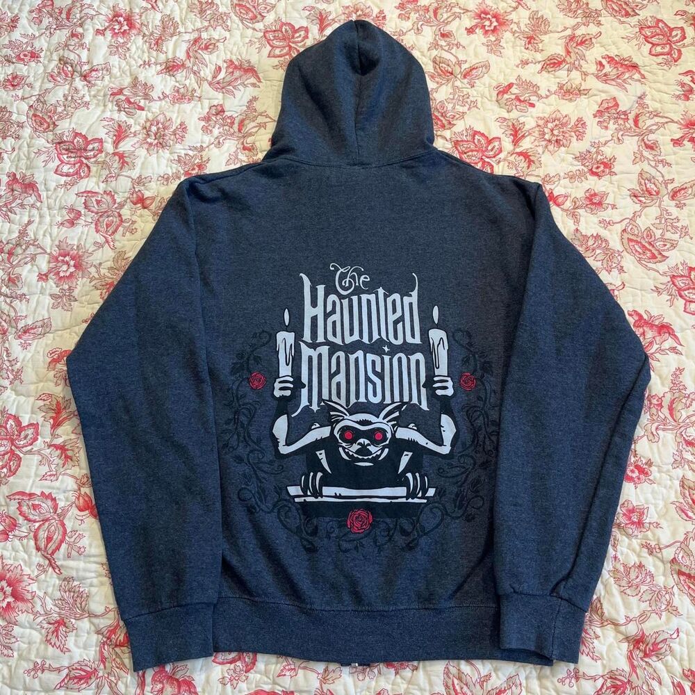 Rare Disneyland The Haunted Mansion Dark Grey Super soft Disney Parks Merchandis